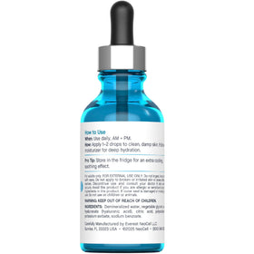 NeoCell Hyaluronic Acid Hydration Serum being applied for quick skin hydration.