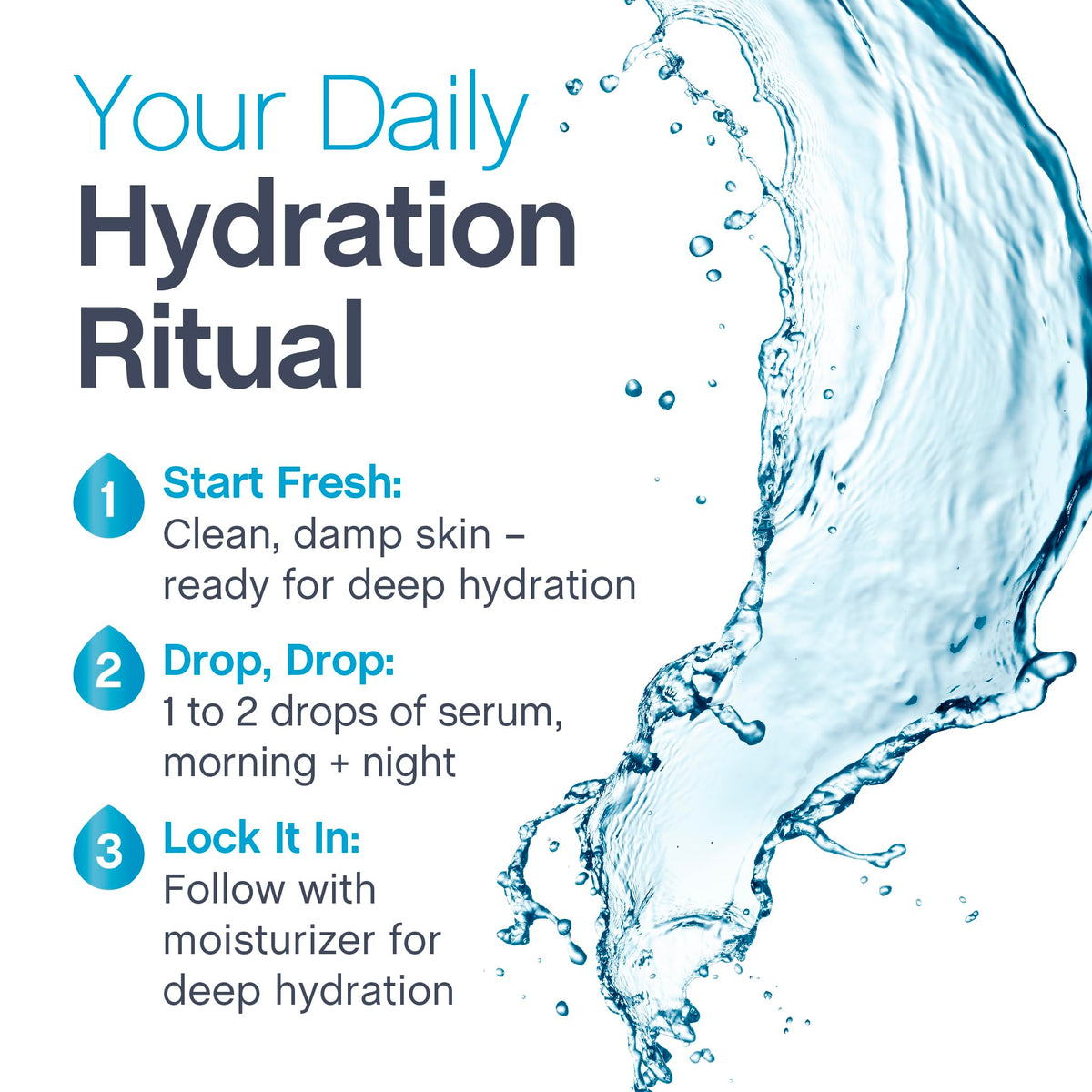 NeoCell Hyaluronic Acid Hydration Serum label highlights a clean vegan formula.