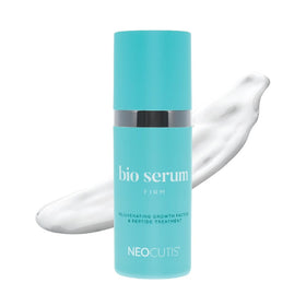 NEOCUTIS Bio Serum Firm bottle closeup highlighting hydration benefits