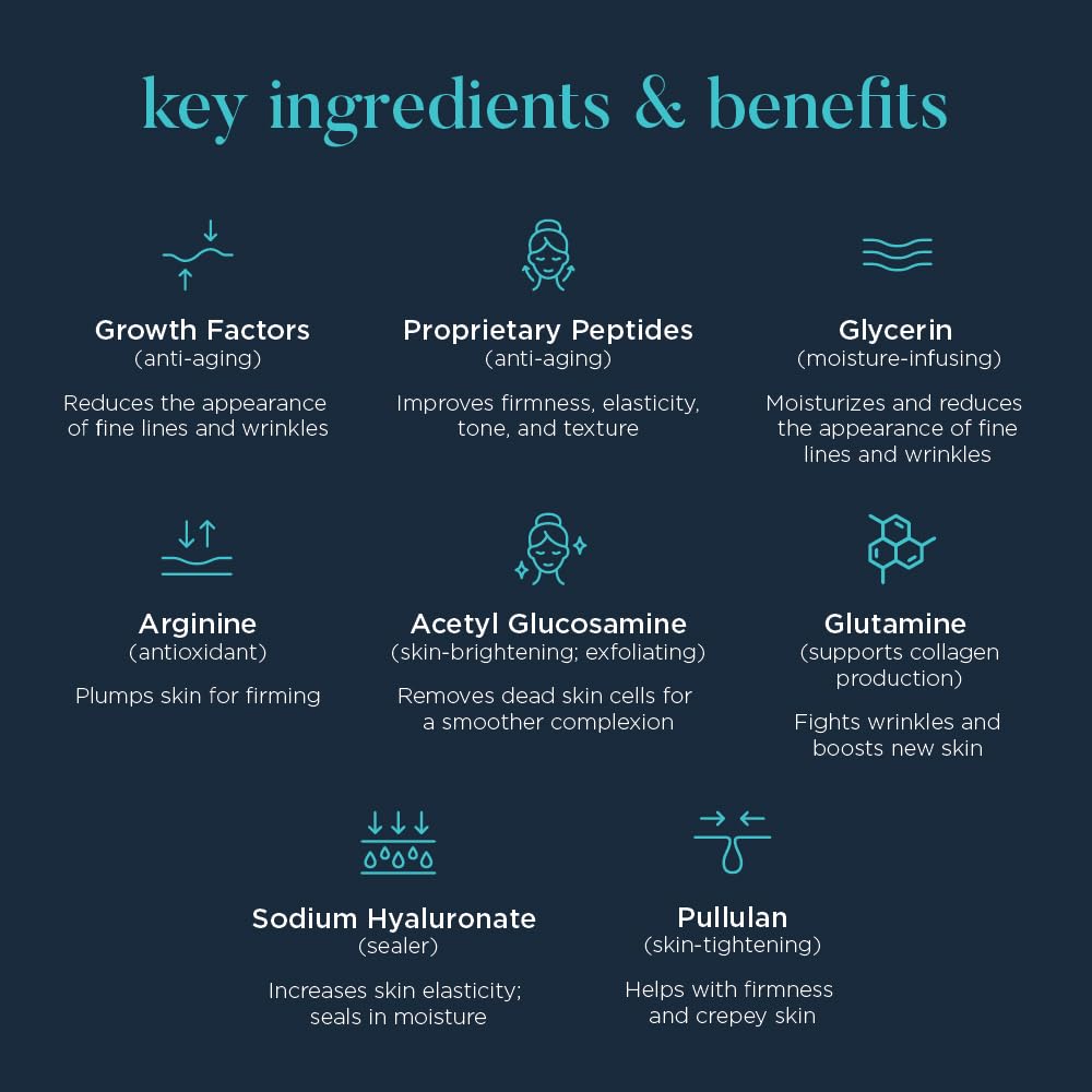 NEOCUTIS Bio Serum Firm ingredients closeup featuring peptides and growth factors