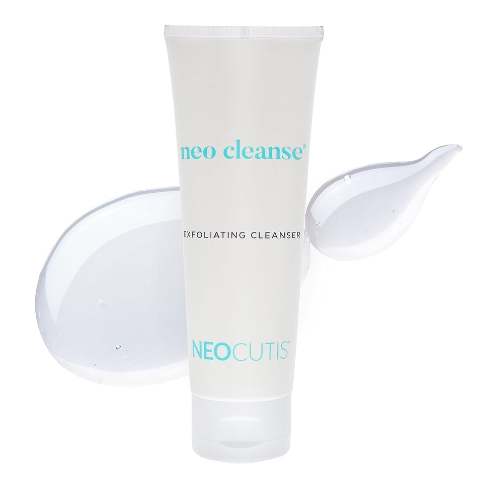 NEOCUTIS Neo Cleanse bottle closeup for gentle exfoliation and refreshed skin texture.