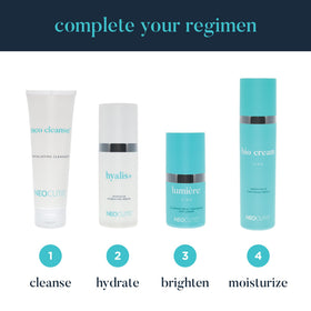 NEOCUTIS Neo Cleanse glow after cleansing on skin surface.