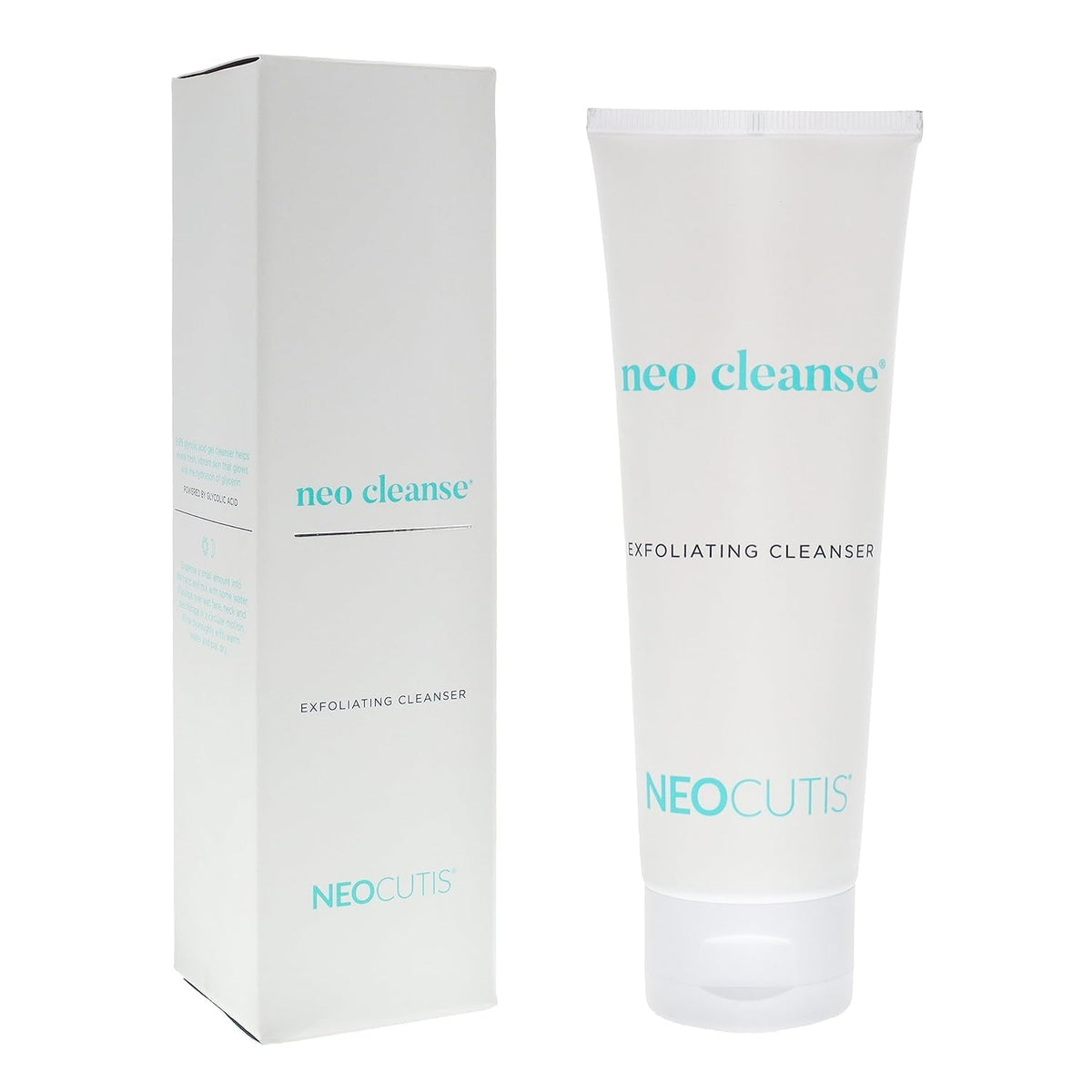 NEOCUTIS Neo Cleanse gel texture on skin highlighting mild exfoliation.