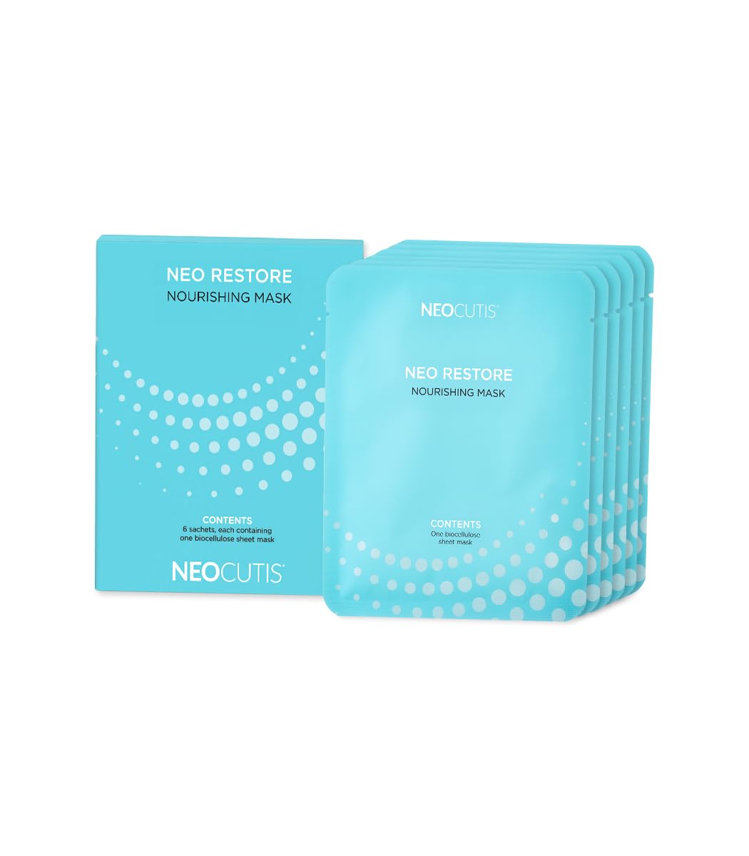 NEOCUTIS Neo Restore mask packaging highlights post treatment care and convenience