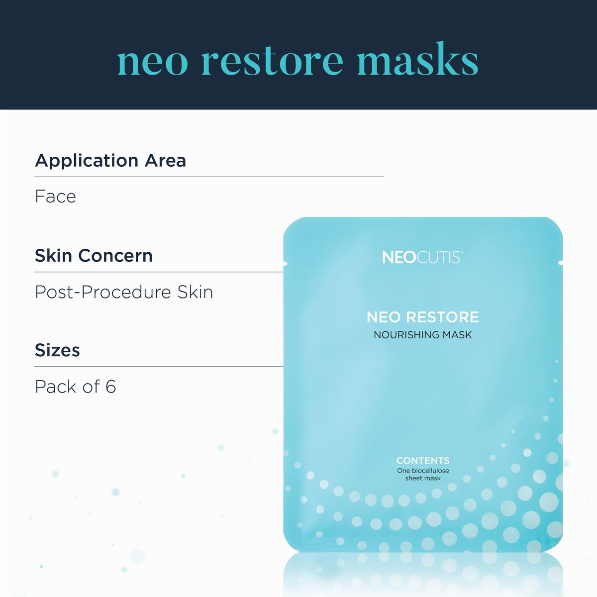 NEOCUTIS Neo Restore mask sachet keeps hygienic post care