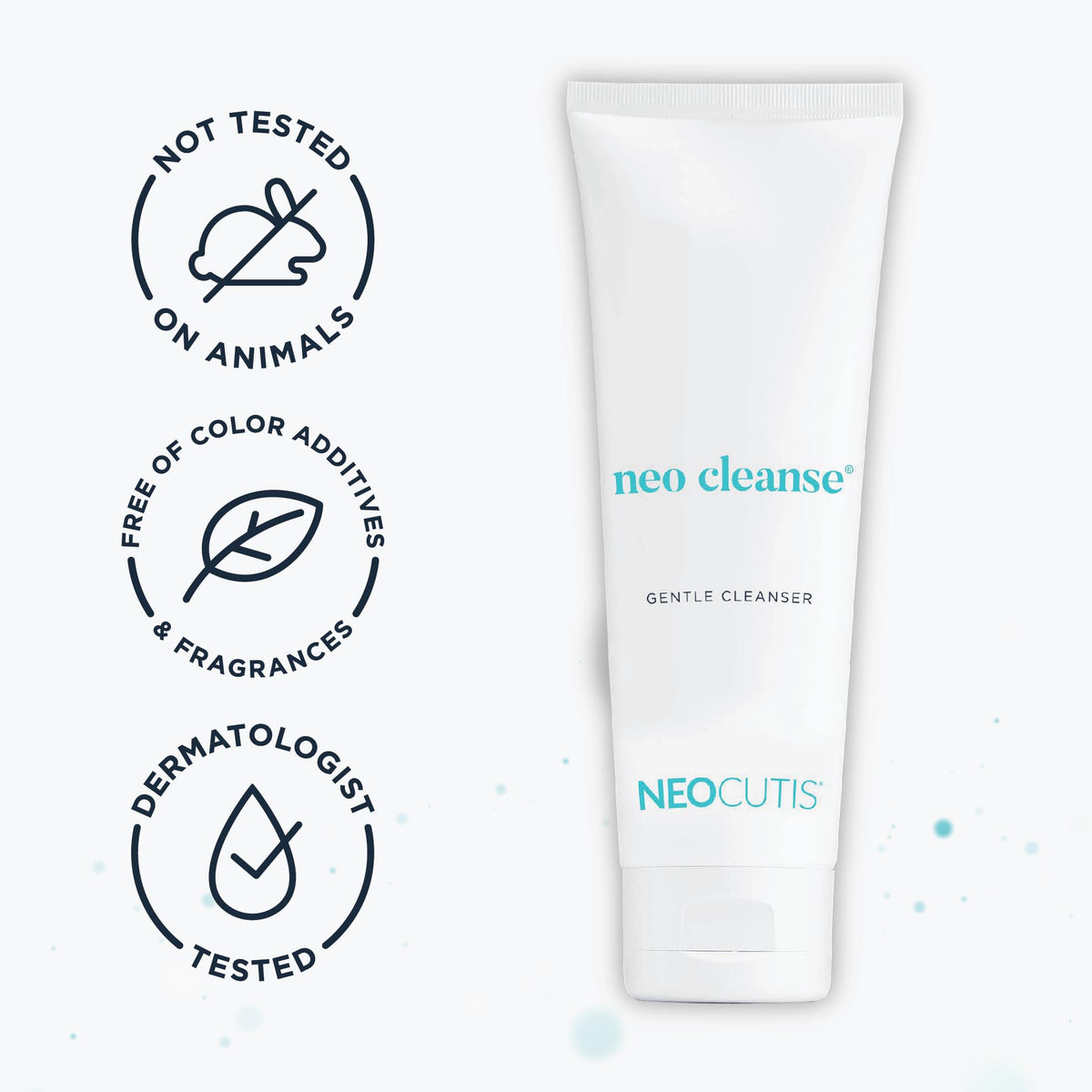 NEOCUTIS Neo Cleanse bathroom setup for a gentle morning routine.