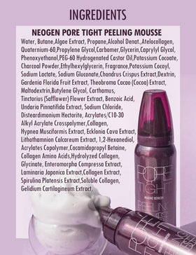 NEOGEN Code9 Pore Tight Peeling Mousse packaging highlights premium care.