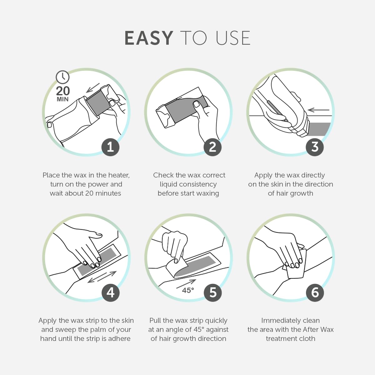 NEOMANN aftercare wipes (6-count) for post-wax skin comfort.