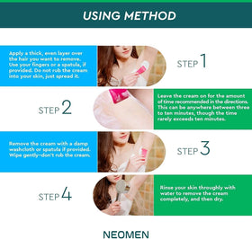 NEOMEN hair removal cream arms for fast, gentle body hair removal