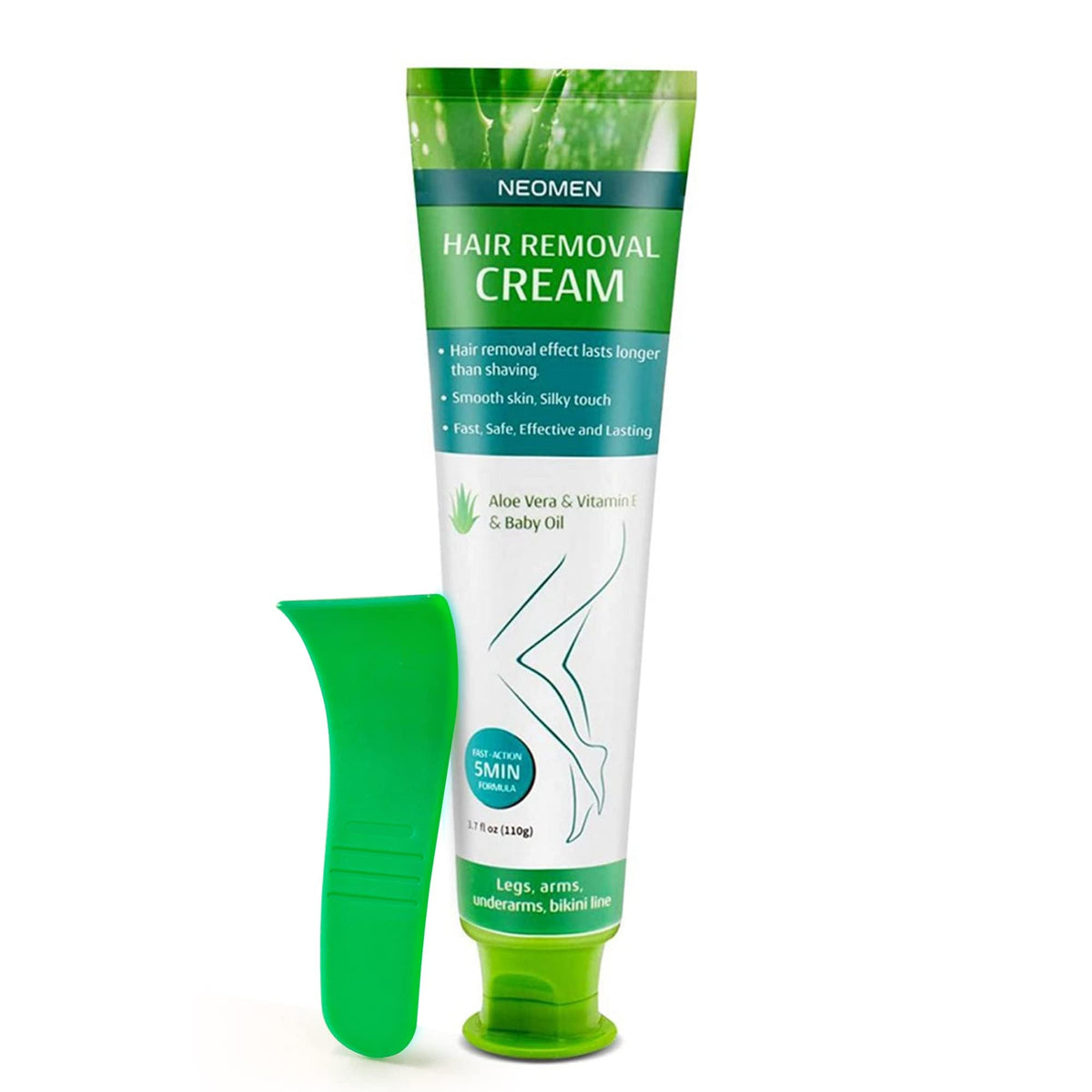 NEOMEN hair removal cream face application shows gentle facial hair removal for smooth skin
