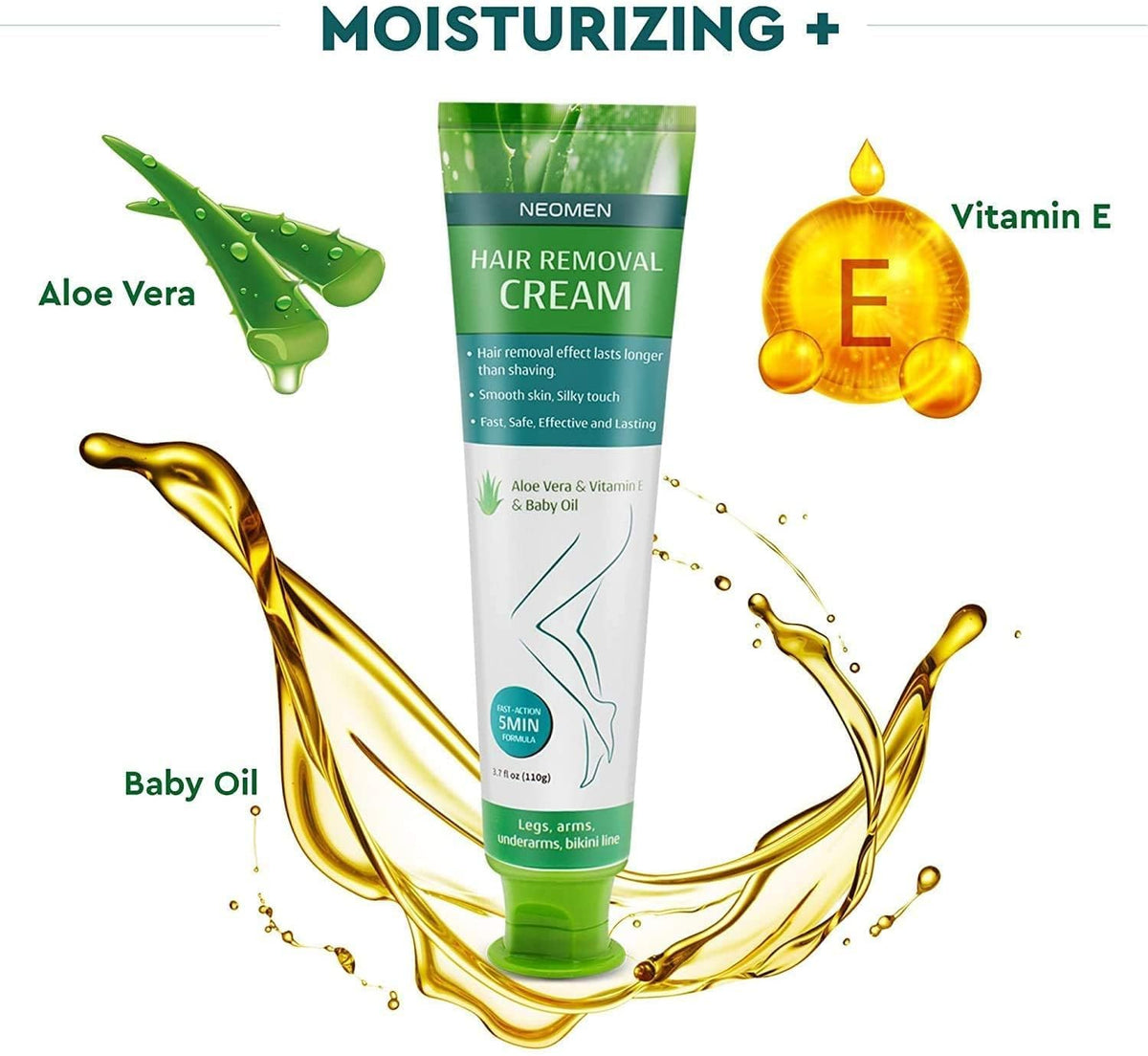 NEOMEN hair removal cream legs for efficient, irritation-free leg hair removal