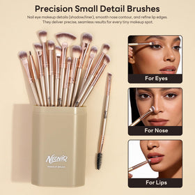 NEONIQ eyeshadow brush for detail work helps precise application and seamless blending