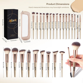 NEONIQ eyeshadow brushes support seamless lid shading