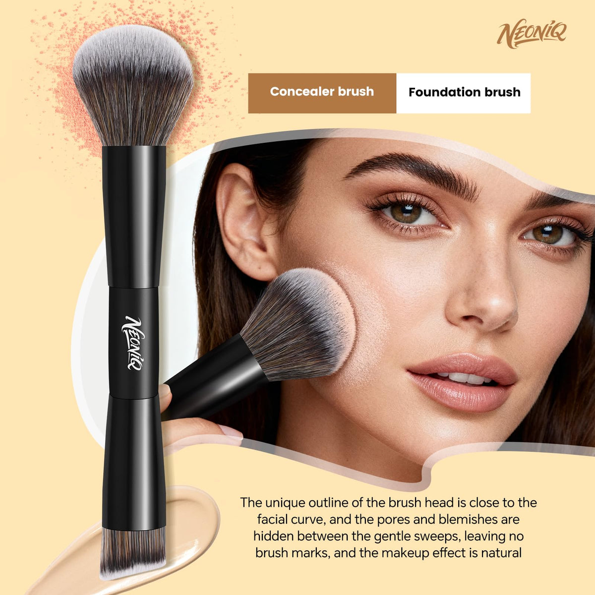 NEONIQ powder and blush brush for effortless contour and finish