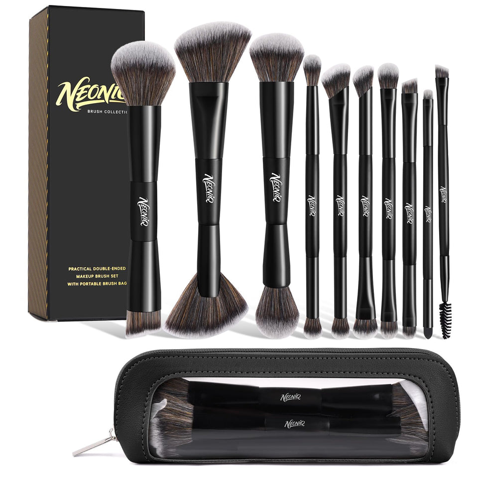 NEONIQ travel brush bag keeping brushes organized on the go