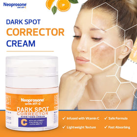 Neoprosone Alpha Arbutin label highlighting discoloration targeting ingredients.
