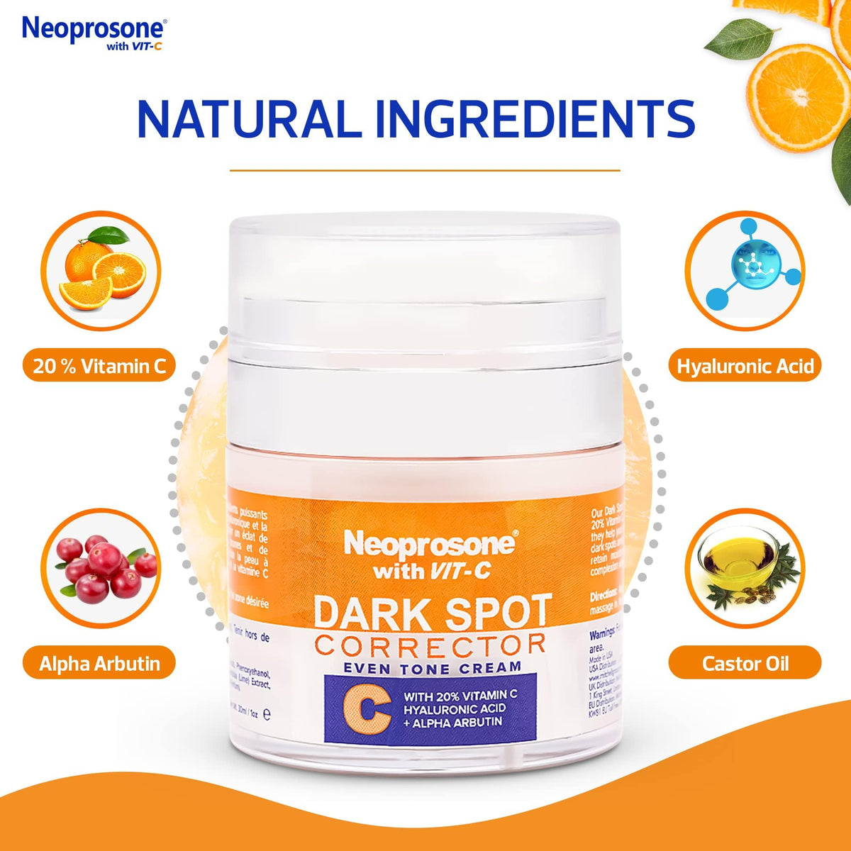 Close-up of Neoprosone gel cream texture for smooth application.