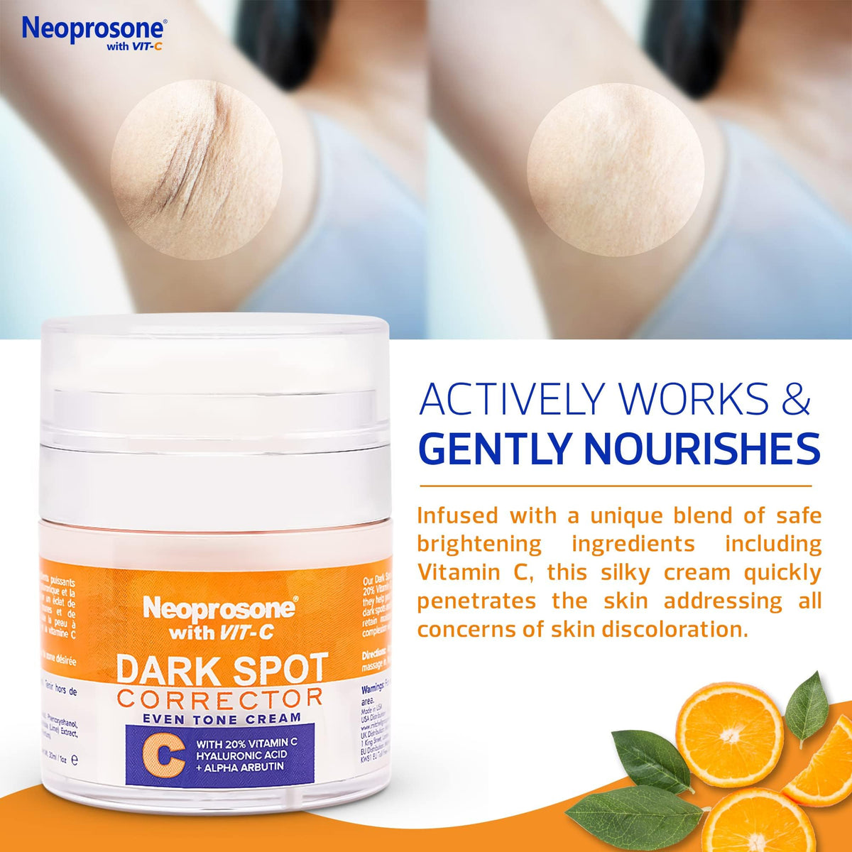Neoprosone USA made label on packaging for trust and quality.