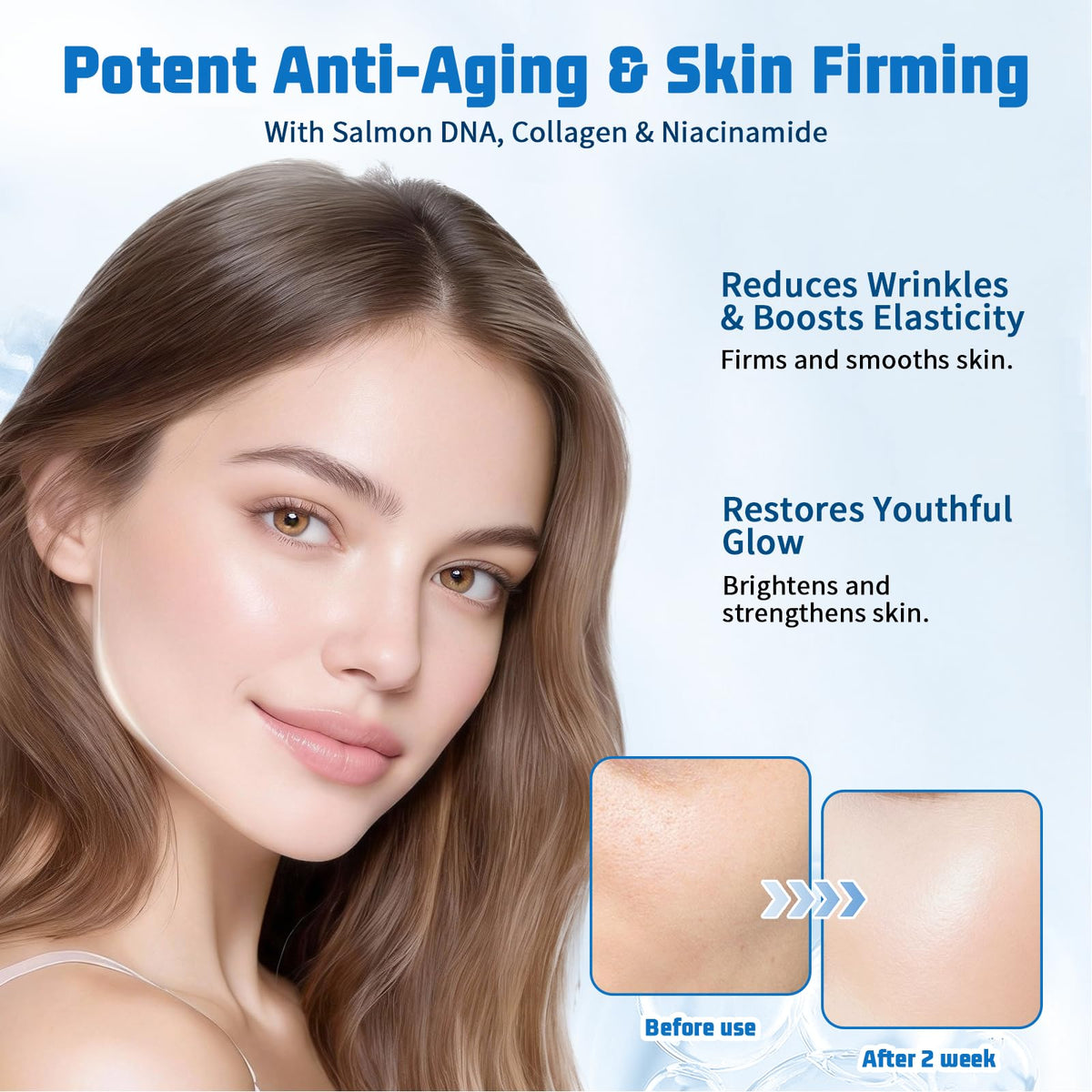 Neoskinic Salmon DNA PDRN application palm demonstrates easy, quick absorption