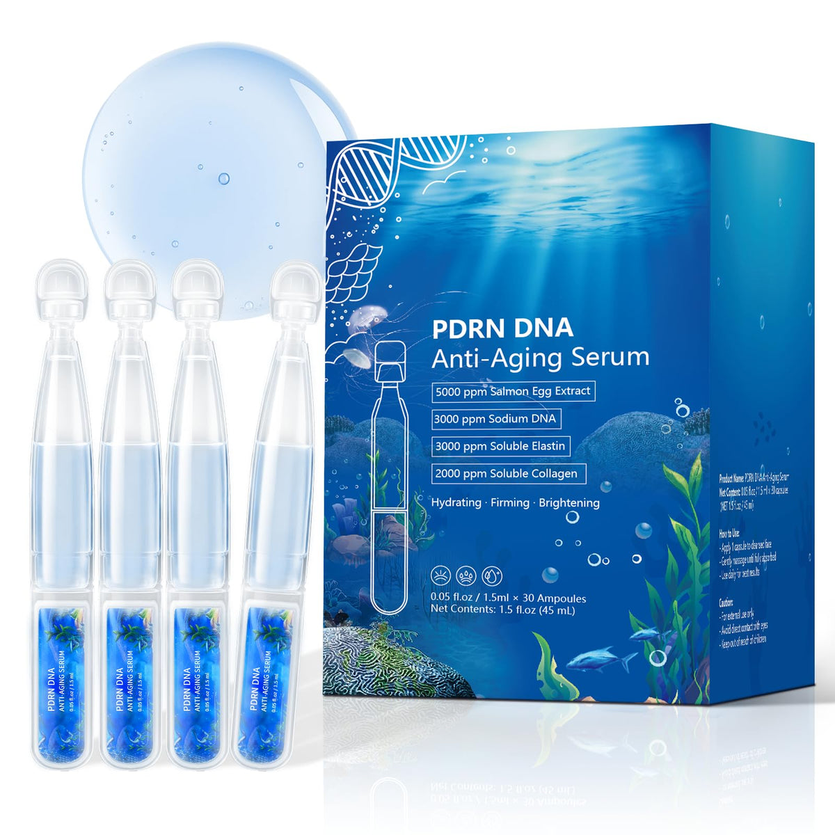 Neoskinic Salmon DNA PDRN serum bottle close-up highlighting anti-aging formulation