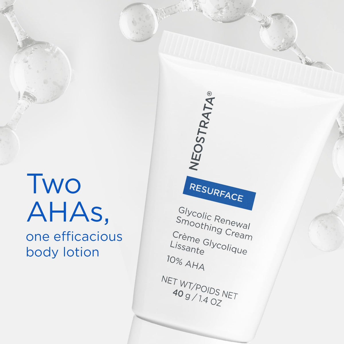 NEOSTRATA Glycolic Renewal label highlights 10% AHA with glycolic and citric acids