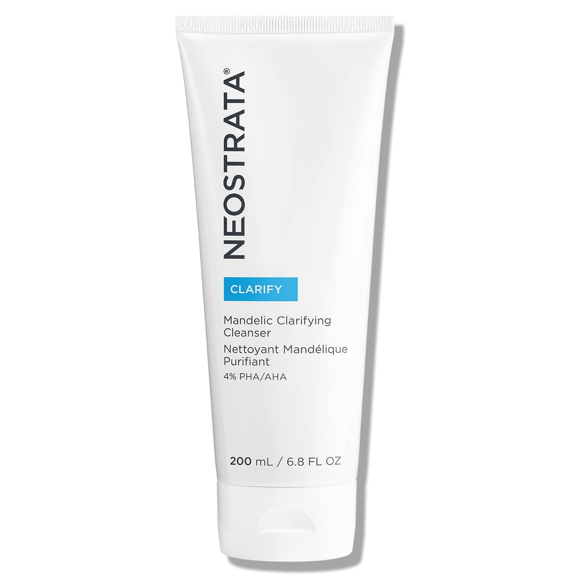 NEOSTRATA Mandelic Clarifying Cleanser bottle pouring for oil-prone skin