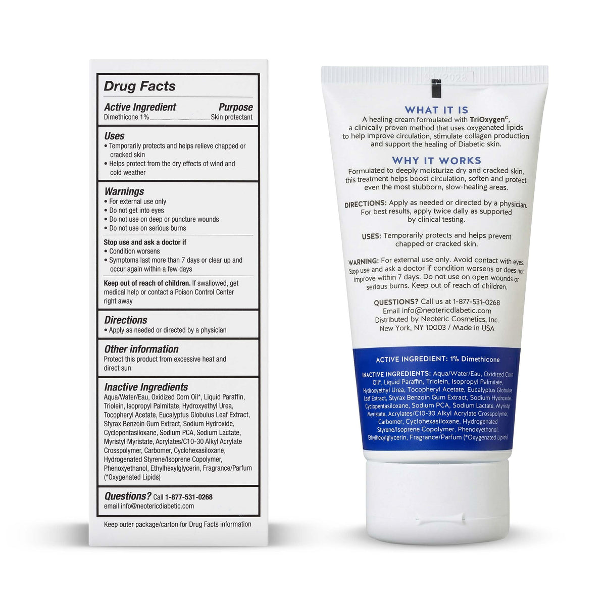 Hands applying Neoteric Diabetic Oxygenated Healing Cream for smoother, repaired skin.
