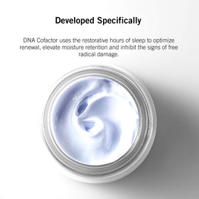 NEOVA Night Therapy Moisturizer texture application showcases rich ceramide hydration