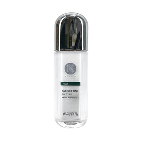 Nerium Universal Day Face Cream jar close-up highlighting nourishing oils for soft, moisturized skin.