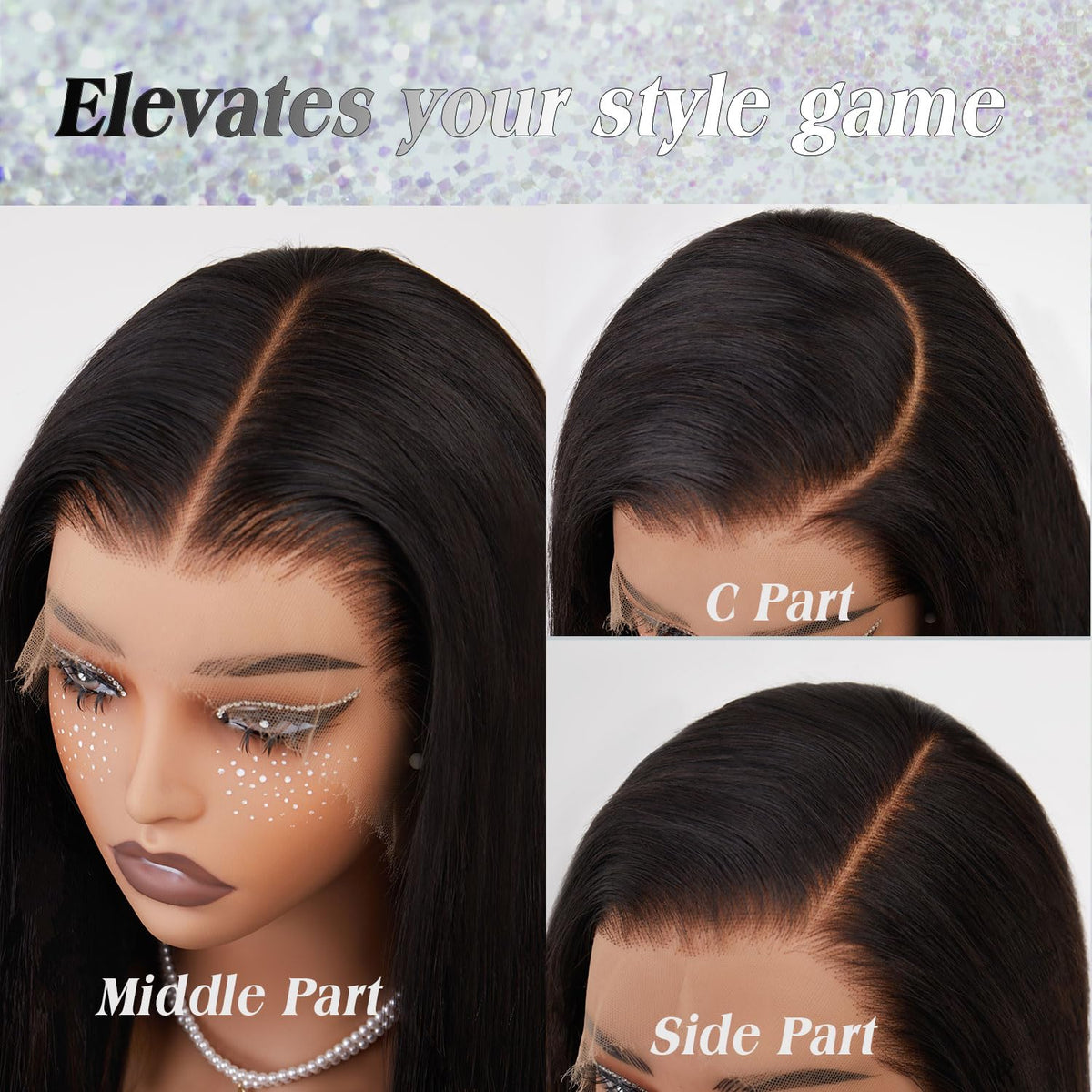 Cap structure of NESMON wig with visible adjustable straps and four combs.