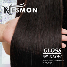 Middle part styling on NESMON SkinLike HD lace wig for versatile looks.