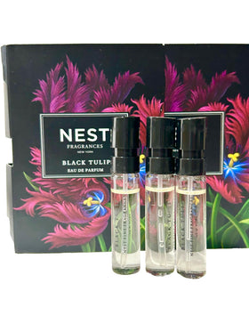 NEST Black Tulip miniature perfume bottles ideal for sampling.