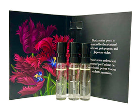 Close-up of NEST Black Tulip vial spray set for easy fragrance testing.