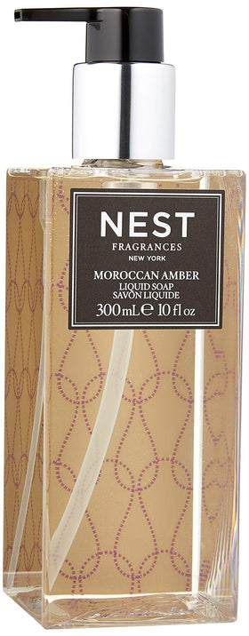 Nest Fragrances Moroccan Amber bottle with pump for gentle aromatic hand wash.