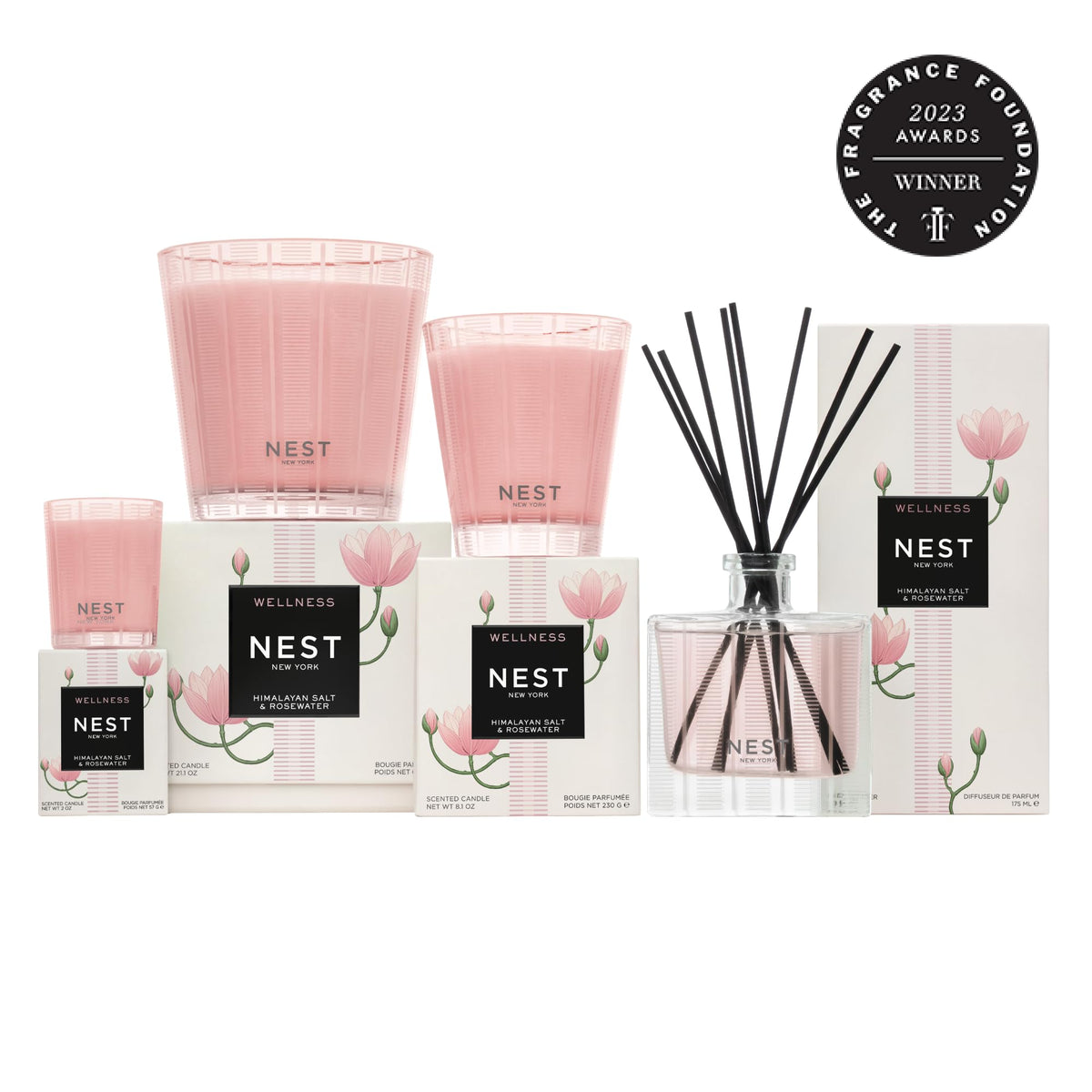 NEST New York soap bottle demonstrates 300 pumps for long-lasting use