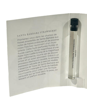 NEST Santa Barbara Strawberry fragrance label on amber vial ideal for travel sampling