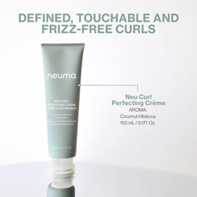 Frizz control and shine achieved with NEUMA Neu Curl Perfecting Creme.