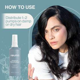 Hair appears shinier after applying Neuma Neu Moisture Argan Treatment Oil.
