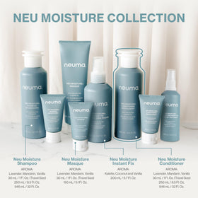 Neuma Neu Moisture Conditioner being applied to hair to detangle and smooth.