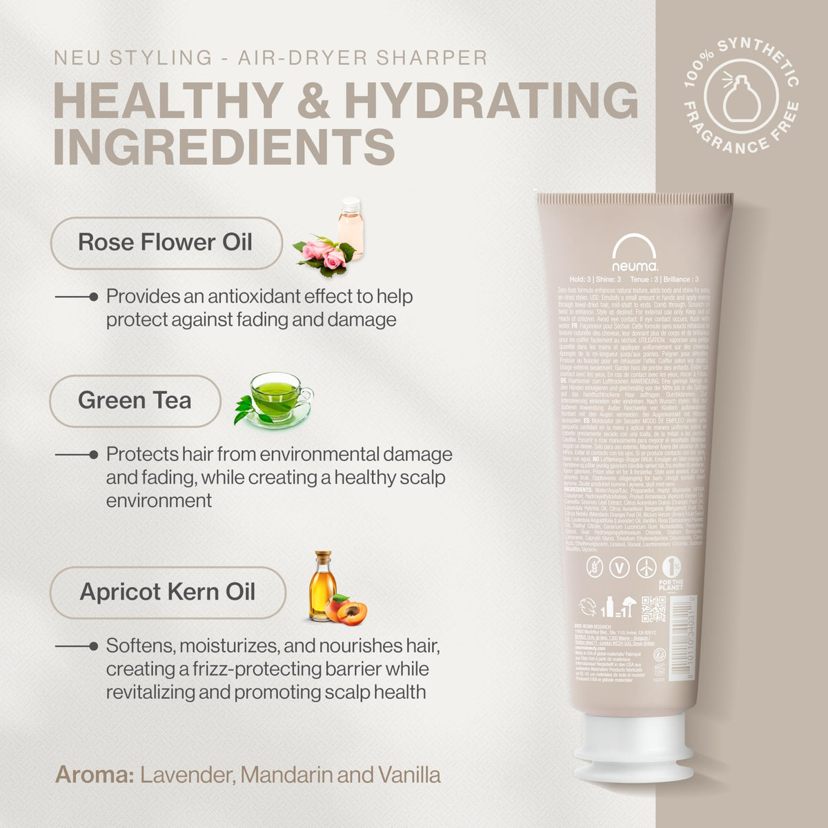 Neuma Neu Styling Air-Dry Shaper Cream texture close-up ready to apply.