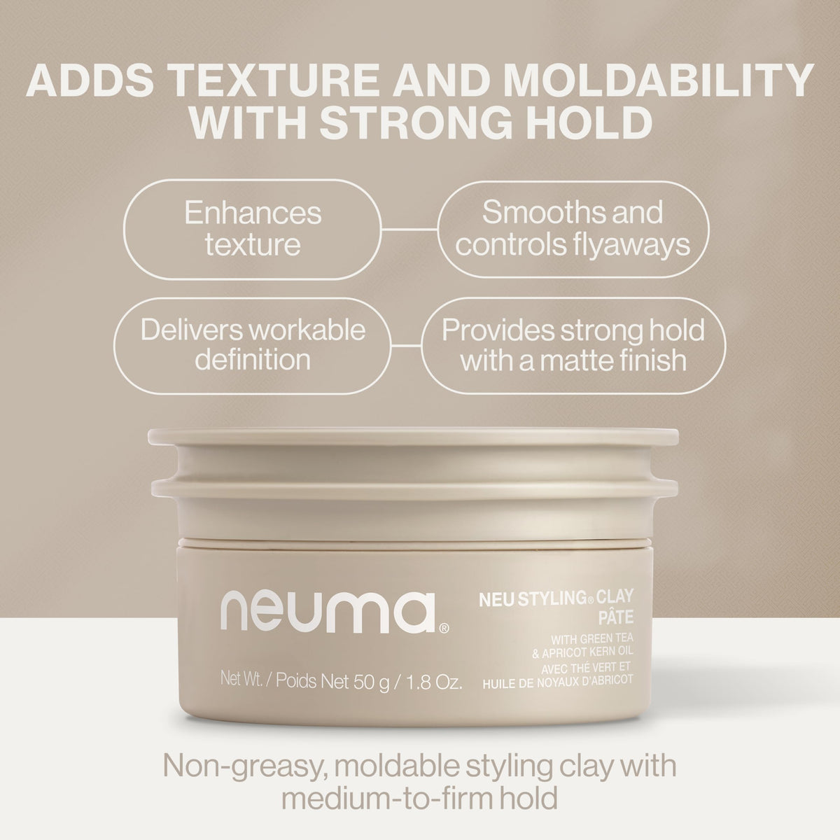Green Tea extract in NEUMA clay protecting hair from environment.