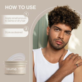 Defined texture result with NEUMA hair clay for casual to polished looks.
