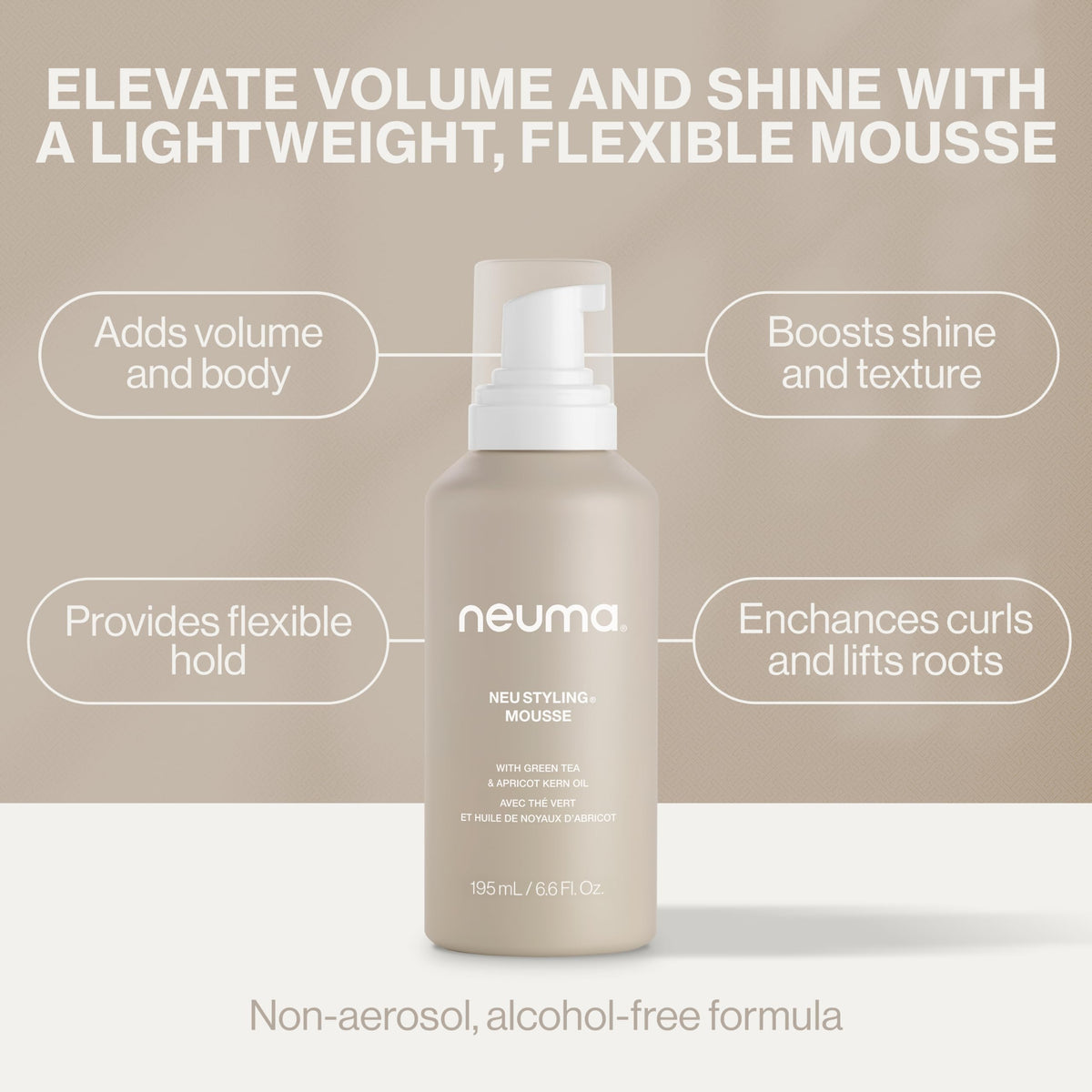 NEUMA Neu Styling Mousse curly-definition boosts curl bounce and shape.