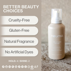 NEUMA Neu Styling Mousse shine enhances radiance while maintaining control.