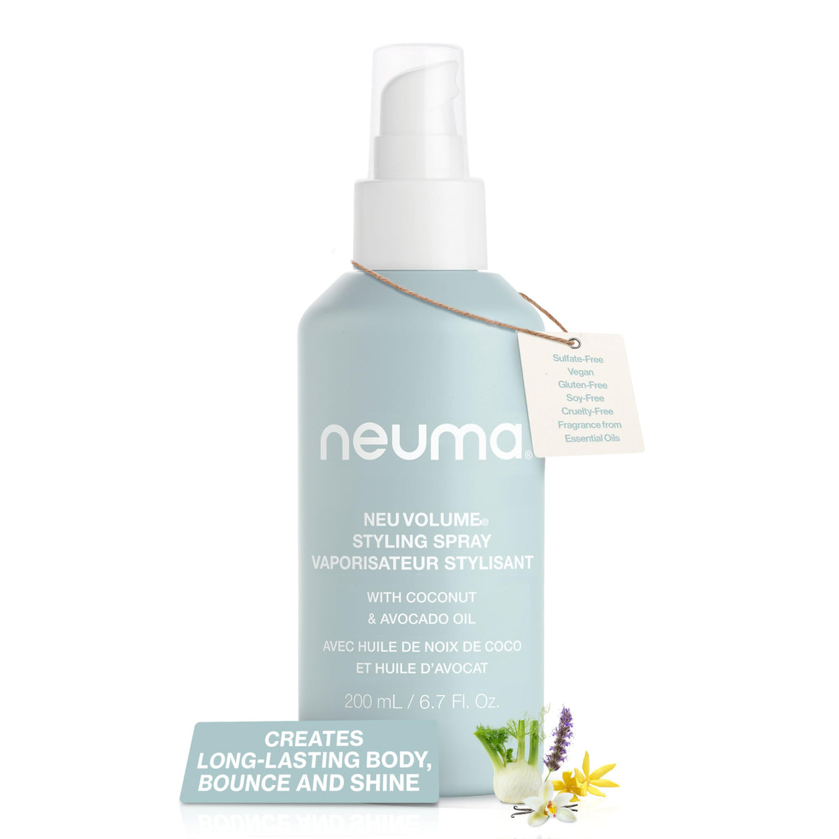 NEUMA Neu Volume bottle front, ideal for lightweight lift on fine hair.