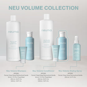 NEUMA Neu Volume Conditioner pump dispensing bottle in a bathroom setting