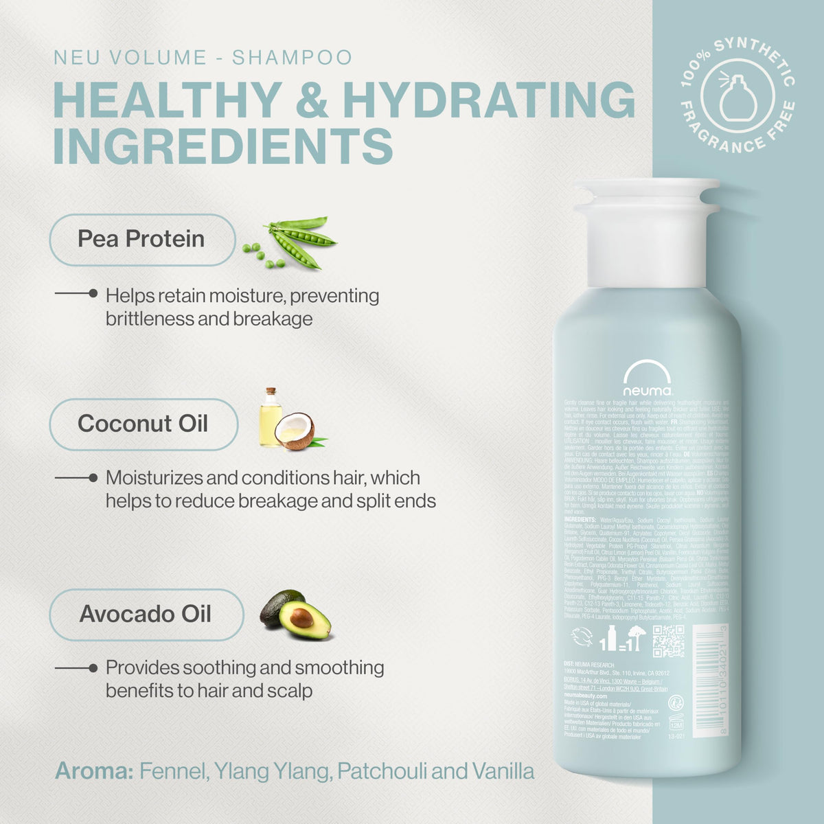 Close-up of pea protein ingredient emphasizing strengthening benefits for hair