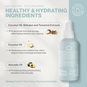 NEUMA Neu Volume spray mist in action delivers instant body.