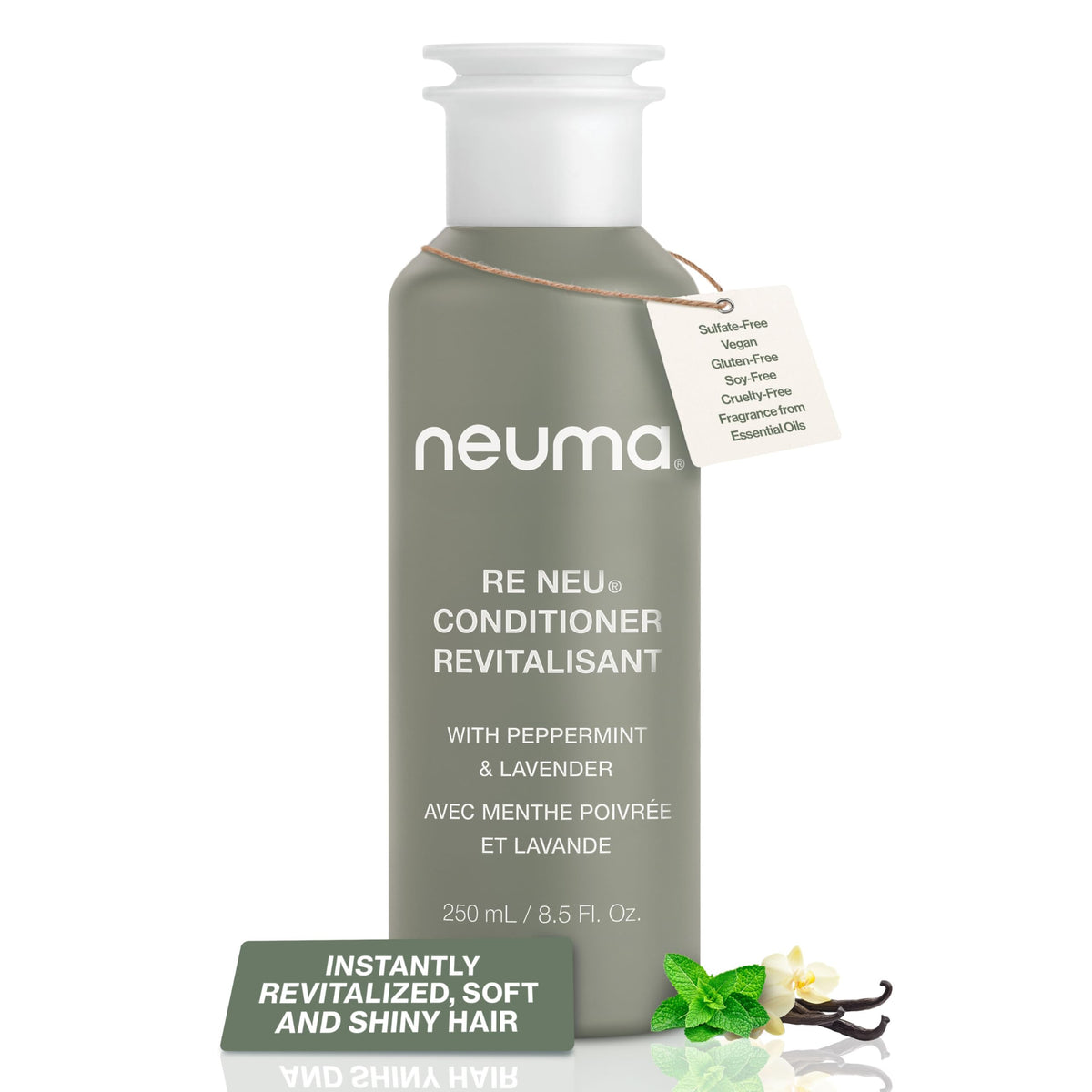 Neuma Re Neu conditioner bottle front showing vegan formula and clean packaging