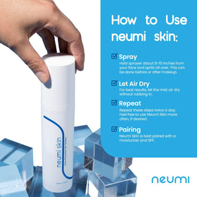 NEUMI SKIN skin-brightening-effect captures subtle glow after spray
